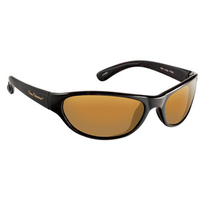 Fly Fish Key Largo Sunglasses Matte Black/Amber Polarized Lenses