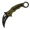 FOX Knives 479 Karambit, OD G-10 Handle, Black Hawkbill Plain Blade