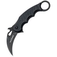 FOX Knives 479 Karambit, Black G-10 Handle, Black Hawkbill Plain Blade