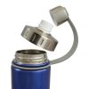 Eco Vessel Bigfoot Triple Insulated Stainless Steel Water Bottle Tea, Fruit, Ice Strainer, Blue 45 Oz