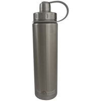 Eco Vessel Boulder Triple Insulated Stainless Steel Water Bottle Tea, Fruit, Ice Strainer Silver 24 oz
