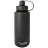 Eco Vessel Boulder Triple Insulated Stainless Steel Water Bottle Tea, Fruit, Ice Strainer Black 32 oz