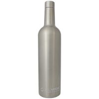 Eco Vessel Vine TriMax Triple Insulated Stainless Steel Wine Bottle Silver 25oz/750ml