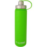 Eco Vessel Boulder Triple Insulated Stainless Steel Water Bottle Tea,Fruit,Ice Strainer Lime Green 24 oz