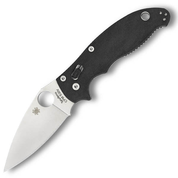 Spyderco Manix 2, Black G-10 Handle, Plain Blade