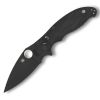 Spyderco Manix 2, Black G10 Handle, Black Leaf-Shaped Plain Edge Blade