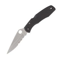 Spyderco Endura 4, Black FRN Handle, Drop-Point w/Clip,Half Serrated Blade