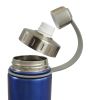 Eco Vessel Boulder Triple Insulated Stainless Steel Water Bottle Tea, Fruit, Ice Strainer Blue 32 oz