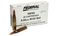 FEDERAL XM193 5.56X45 55GR FMJ 20/500