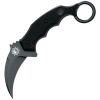 Fighting KaramBit, Black Handle/Blade, Plain, w/Sheath