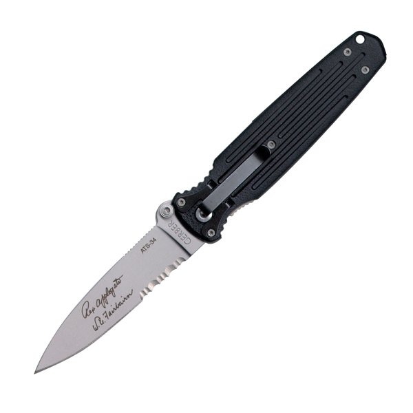 Gerber Covert, Black GFN Handle Knife Double Bevel ComboEdge Blade