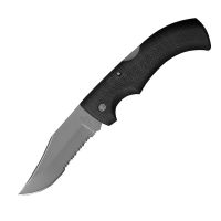 Gerber Gator, Black GFN Handle Knife,Clip Point ComboEdge Blade w/Sheath
