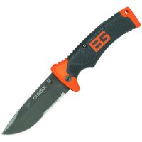 Gerber Knives Bear Grylls Folding Field Knife,Black/Orange Handle,ComboEdge Blade
