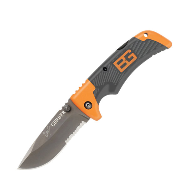 Gerber Knives Bear Grylls Scout, Black/Orange Handle, Black ComboEdge Knife Blade