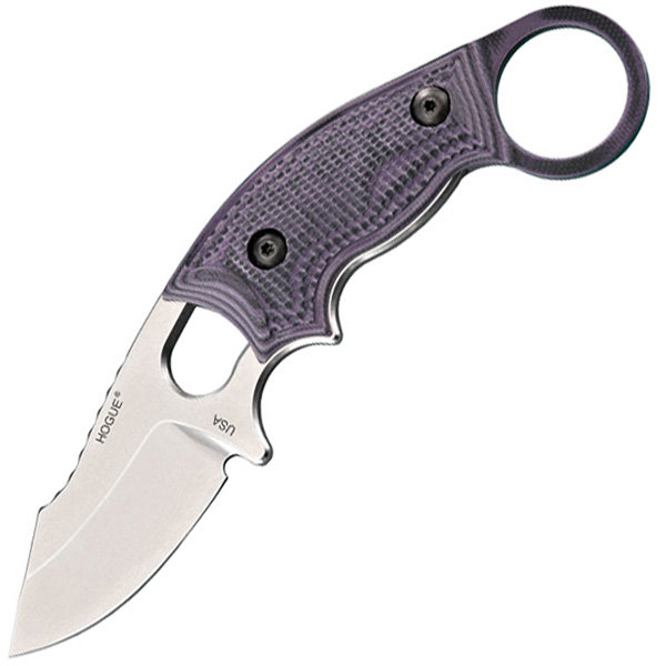 EX-F03 Karambit, Purple G-Mascus Handle,Stonewash Clip Point