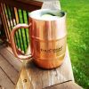 Eco Vessel Double Barrel Insulated Coffee/Beer Mug,Moscow Mule,16 oz.Copper w/Lid