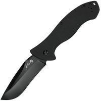 Kershaw Emerson CQC-9K Knife,Black Handle & Blade, Plain w/Clip Knives