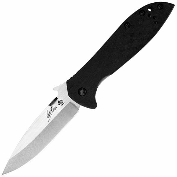 Kershaw Emerson CQC-4KXL Wave Knife, Black G10/SS Handle,Plain Blade Knives