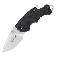 Kershaw Shuffle, Black GFN K-Texture Handle, Bead Blast Plain Blade w/Clip