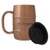 Eco Vessel Double Barrel Insulated Coffee/Beer Mug,Moscow Mule,16 oz.Copper w/Lid