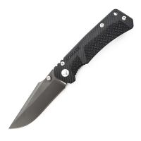 Schrade SCH104L Knives, Black G10 & Steel Handle Knife, Ti Coated Plain Blade w/Clip