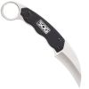 SOG Gambit, Black GRN Handle, Sheepsfoot Satin Plain w/Sheath