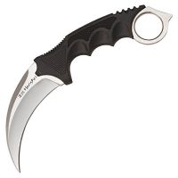 Honshu Karambit, Black Over-Molded Handle, SS Blade w/Sheath