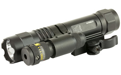 LEAPERS UTG ACCUSHOT LED FLASHLIGHT/RED LASER COMBO FITS PICATINNY W/ QUICK DETACH MOUNT