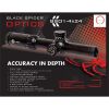 BLACK SPIDER OPTICS BSO1-4X24 30MM ILLUMINATED RETICLE RIFLE SCOPE NIGHT VISION SETTINGS