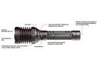 SUREFIRE UDR DOMINATOR 8V 10-2,400 RECHARGEABLE BLACK FINISH